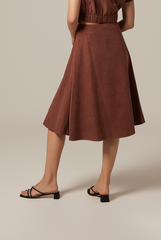 Allie A-line Skirt in Chocolate
