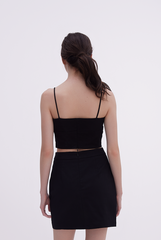Ava High Waisted Skirt in Black