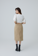 Imara Pencil Skirt in Khaki