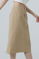 Imara Pencil Skirt in Khaki