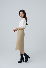 Imara Pencil Skirt in Khaki