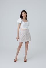 Eberta Gingham A-line Mini Skirt in Ash