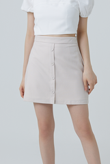 Eberta Gingham A-line Mini Skirt in Ash
