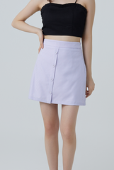 Eberta Gingham A-line Mini Skirt in Light Purple