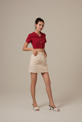Pierre Highwaist Skirt in Cream