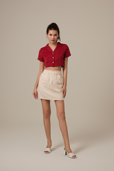 Pierre Highwaist Skirt in Cream