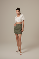 Pierre Highwaist Skirt in Dusty Green