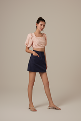 Pierre Highwaist Skirt in Navy Blue