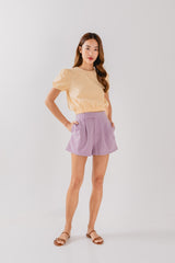 Mira Tailored Shorts in Purple