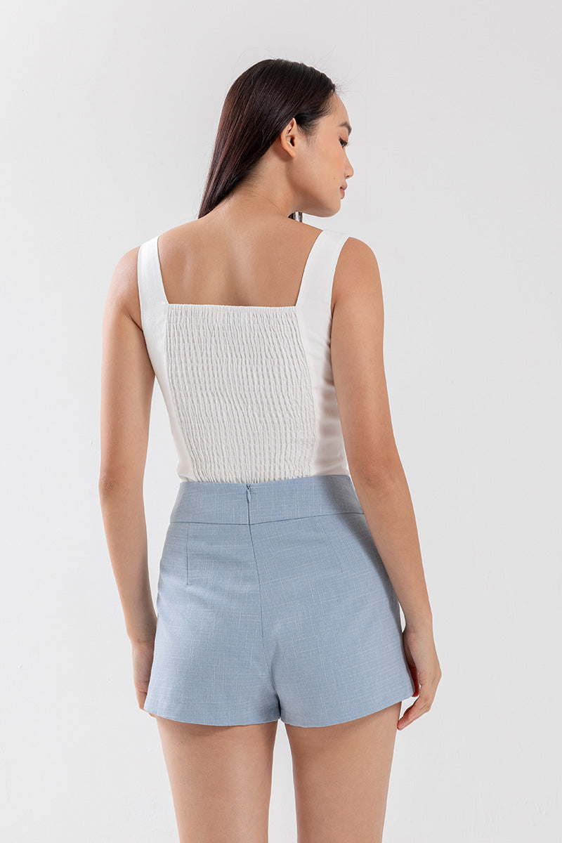 Elfie A-Line Shorts in Blue