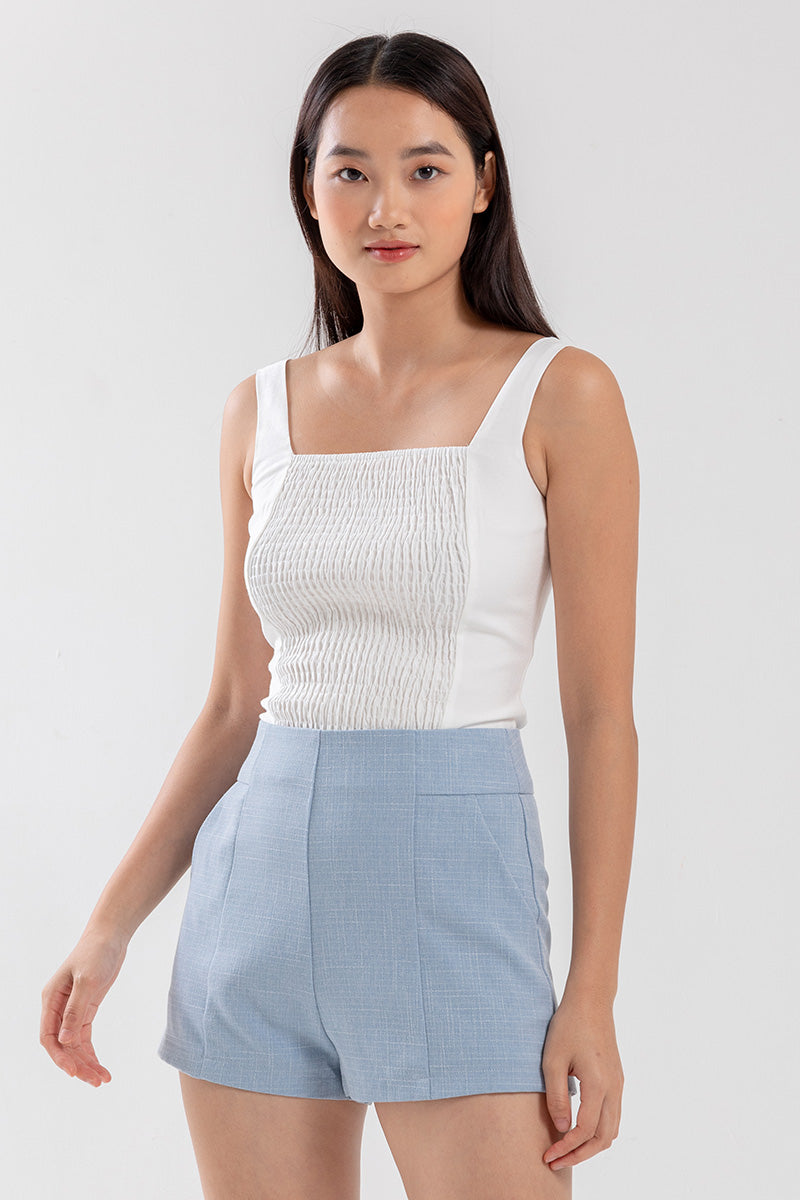 Elfie A-Line Shorts in Blue