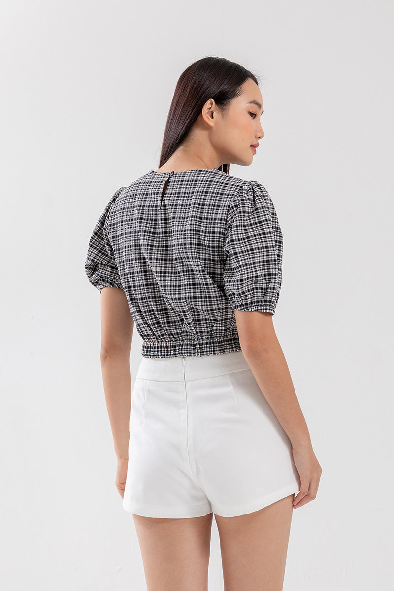 Elfie A-Line Shorts in White