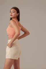 Yumi Tailored Shorts in Cream