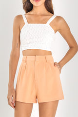 Yumi Tailored Shorts in Tangerine