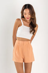 Yumi Tailored Shorts in Tangerine
