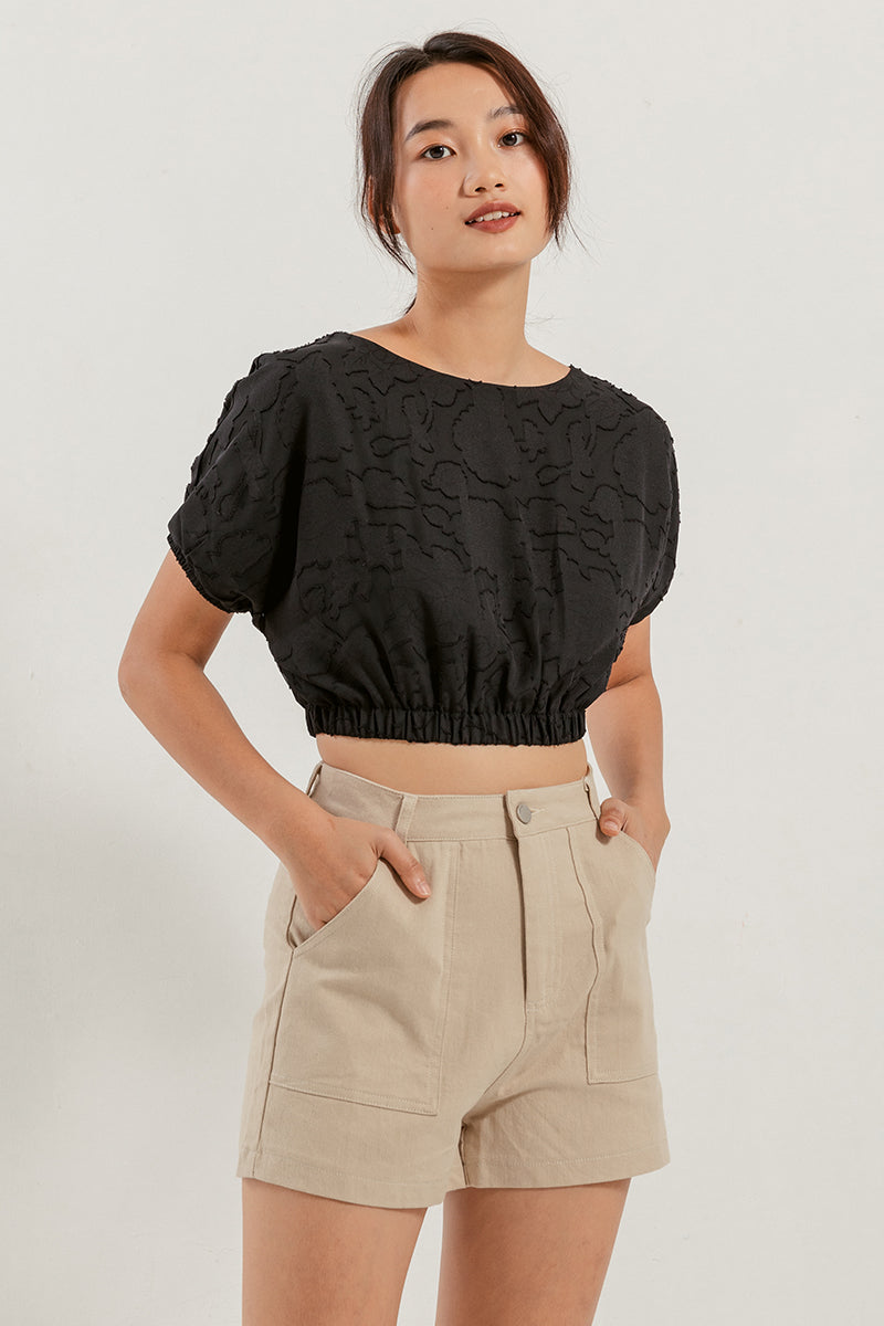 Jordan Highwaisted Shorts in Beige
