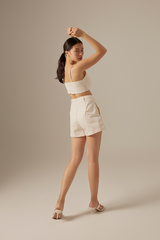 Emery Highwaisted Shorts in Sand