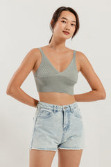 Zara Distressed Denim Shorts in Light Blue