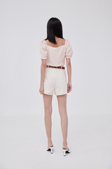 Meg Belted Cargo Shorts in Cream