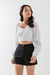 Ruth High-Waisted Shorts in Black