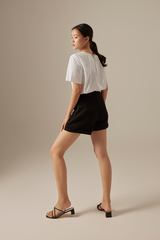 Gemimah Pintuck Shorts in Black