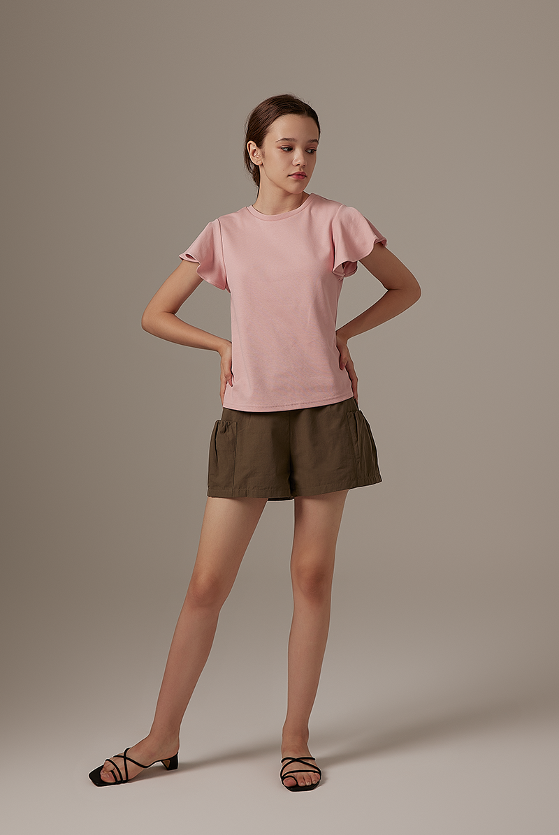 Wann Highwaist Shorts in Olive