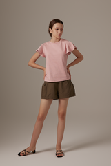 Wann Highwaist Shorts in Olive