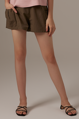 Wann Highwaist Shorts in Olive