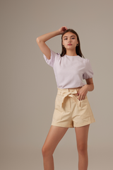 Karin Highwaist Shorts in Eggshell