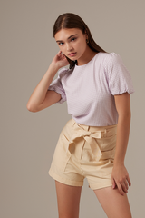 Karin Highwaist Shorts in Eggshell