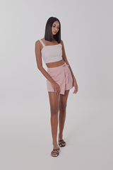 Lorene Ribbon Skorts in Blush