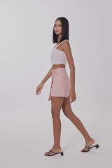 Lorene Ribbon Skorts in Blush