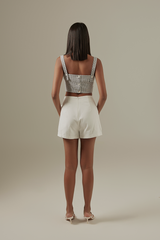 Lorene Ribbon Skorts in White