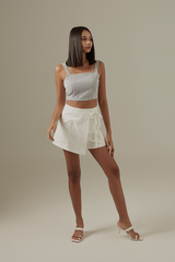 Lorene Ribbon Skorts in White