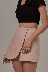 Penny Wrap Skorts in Dusty Pink