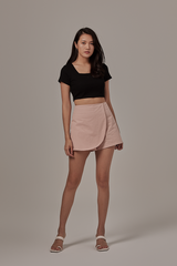 Penny Wrap Skorts in Dusty Pink