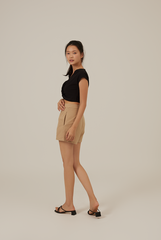 Bexley Straight Cut Shorts in Charcoal