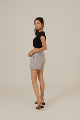 Bexley Straight Cut Shorts in Slate Blue