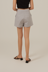 Bexley Straight Cut Shorts in Slate Blue