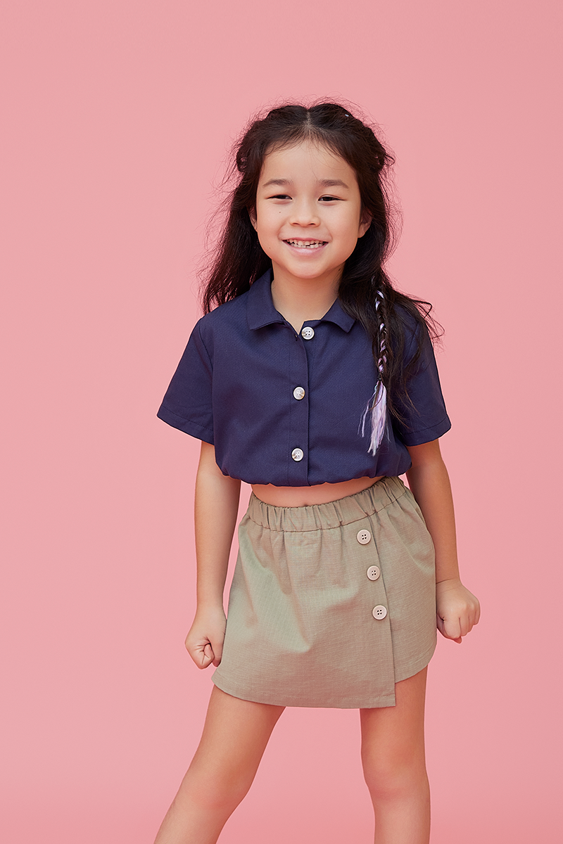KIDS Wrap Skorts in Sage