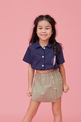 KIDS Wrap Skorts in Sage