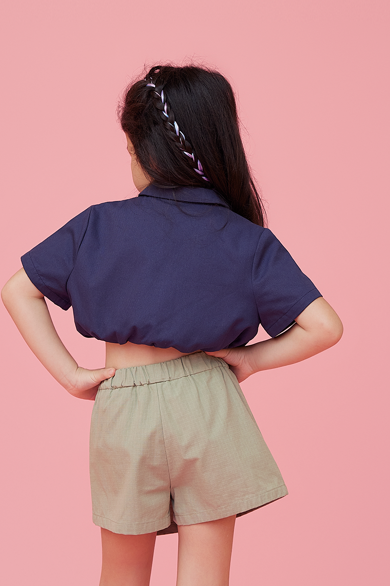 KIDS Wrap Skorts in Sage