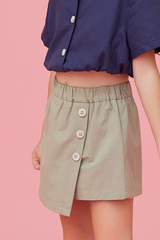 KIDS Wrap Skorts in Sage