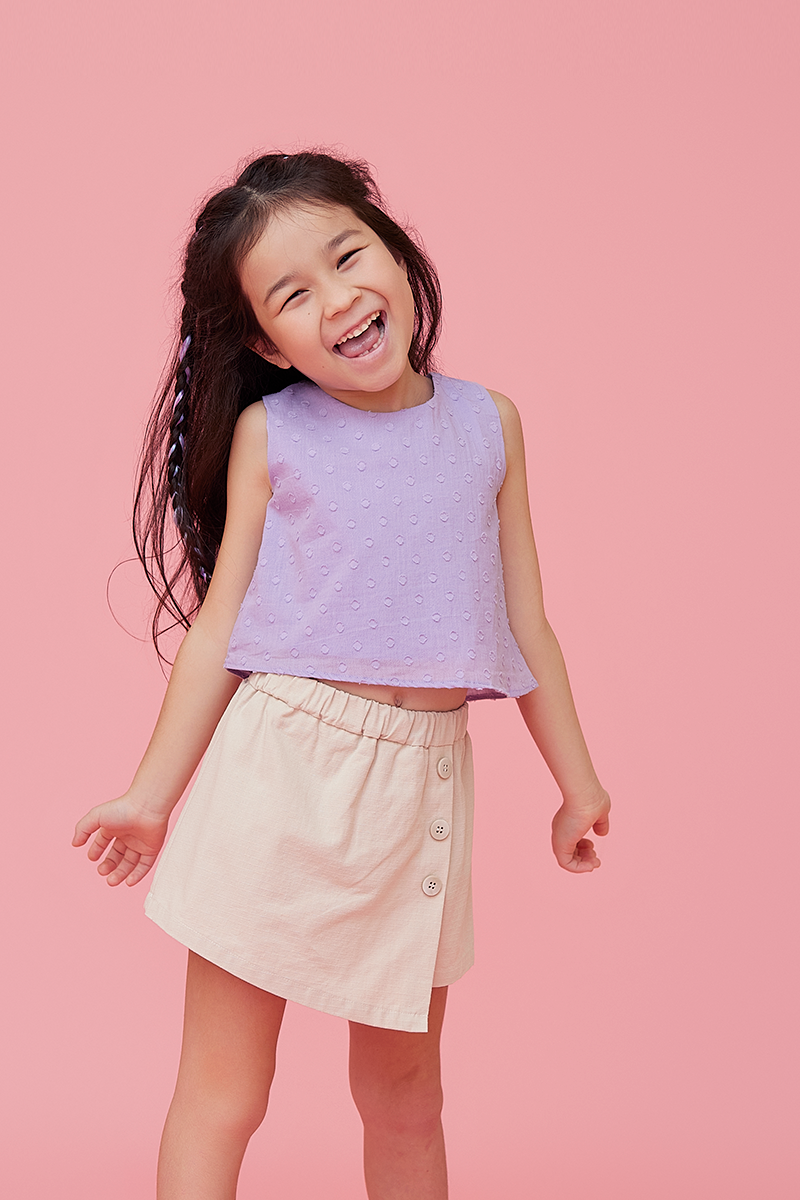 KIDS Wrap Skorts in Sand