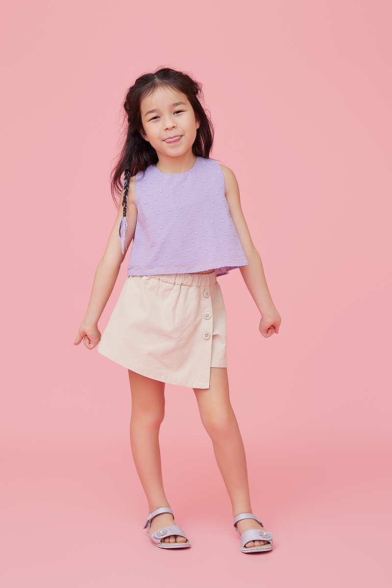 KIDS Wrap Skorts in Sand
