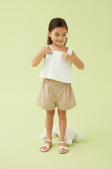 KIDS Jenna Elasticated Shorts in Bone