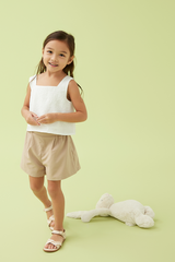 KIDS Jenna Elasticated Shorts in Bone
