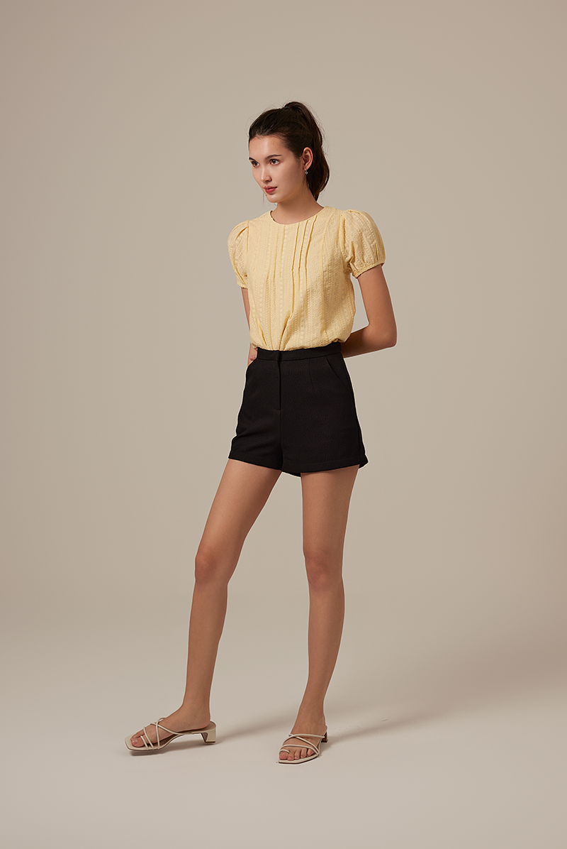 Denica Tweed Shorts in Black