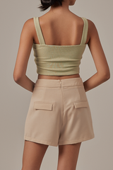 Ranice Highwaisted Shorts in Beige
