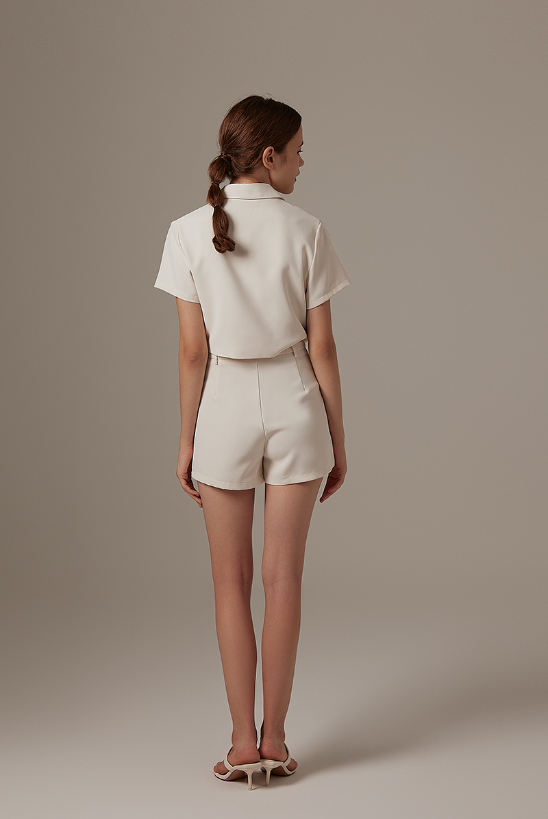 Genna A-Line Shorts in Almond